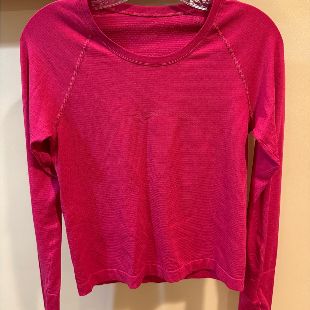 Lululemon Athletica Vibrant Pink Long Sleeve Tee